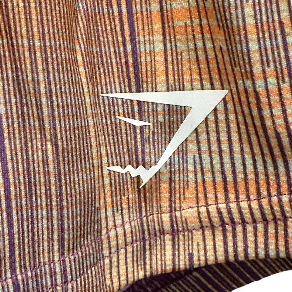 Gymshark Sport Loose Drawstring Women's Shorts Orange Purple Print Size XS - Picture 4 of 9